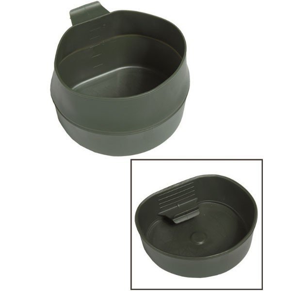 Se Foldekop / Fold-a-Cup - 600 ml i olive hos Survivalstore.dk