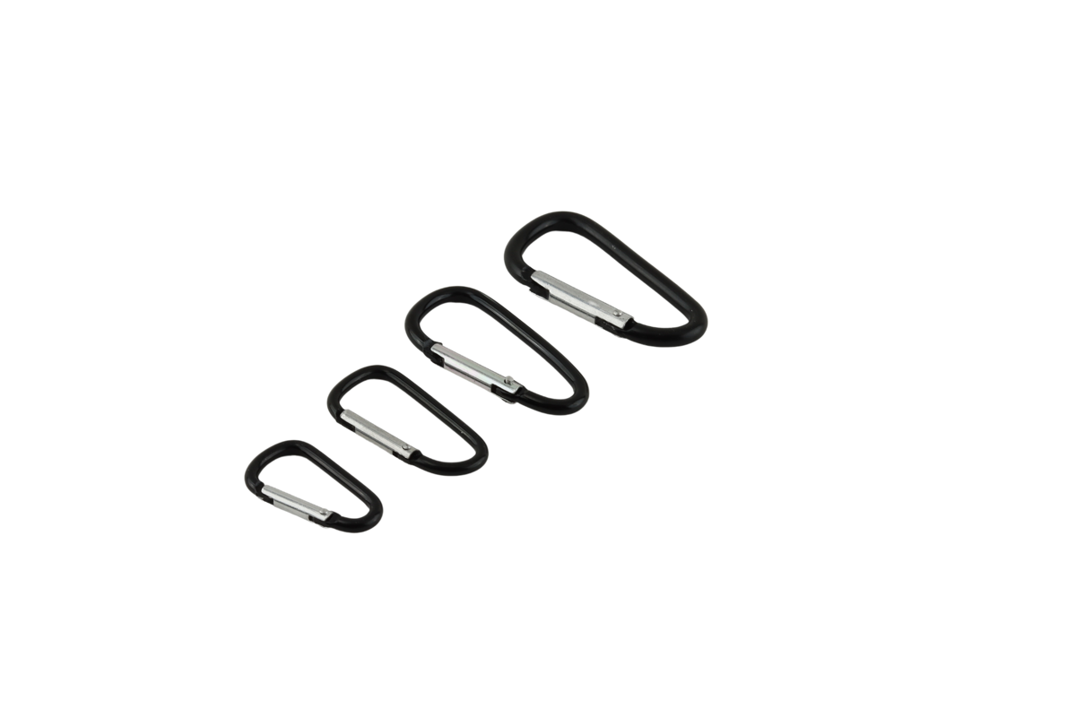 Karabinhage - D ring i aluminium - CUMA GEAR - Sort