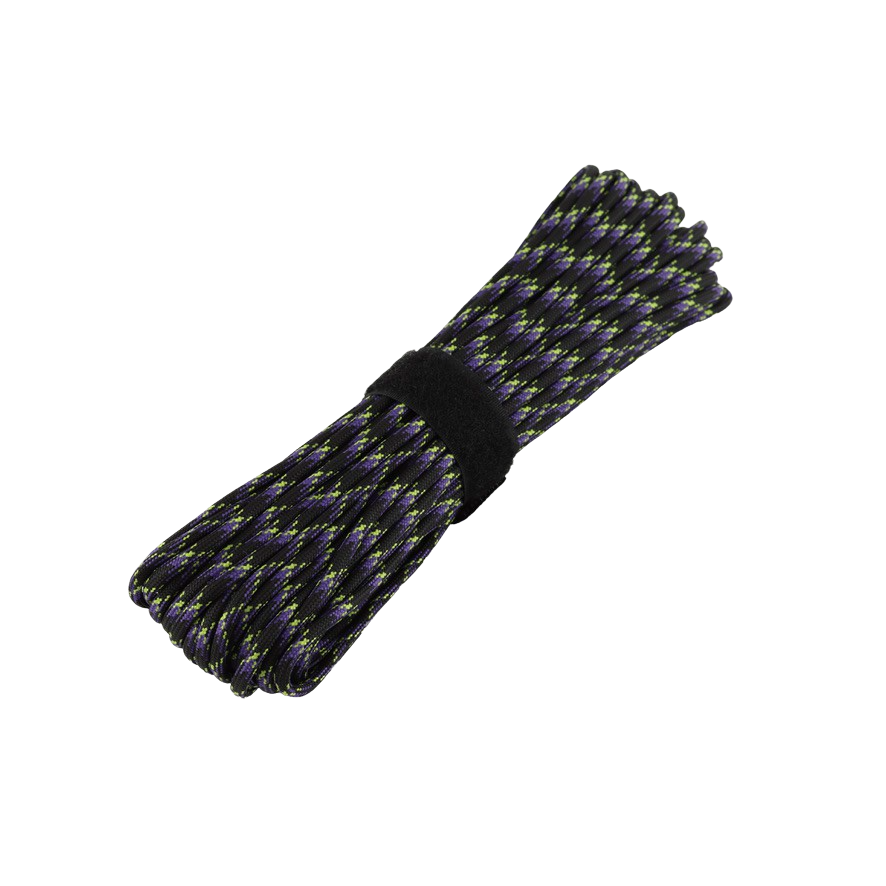 Billede af Paracord 550 / Type III - Multi color Lilla, Sort, Grøn - Flere længder