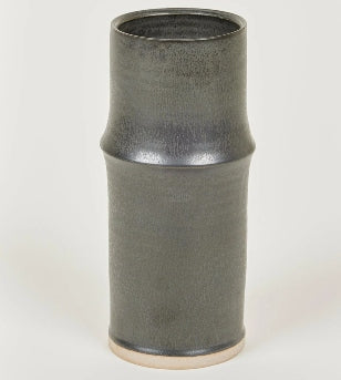 Handmade Clay Cylinder Vase in Sand Finish - 8" | Afloral