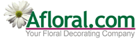 Afloral Retro Logo with White Daisy