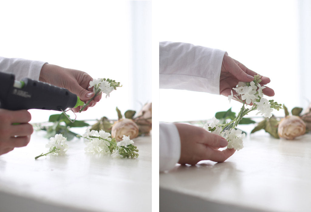 DIY Wedding Corsage with Fake Flowers