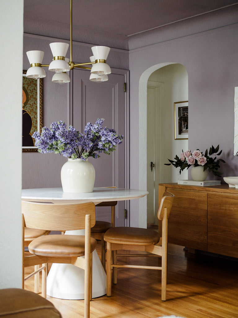 Fake Lilacs in Dining Room