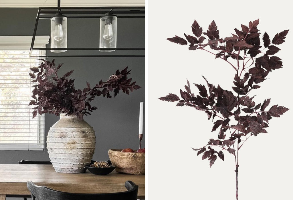 The best fall foliage for home decor includes plum stems. | Afloral