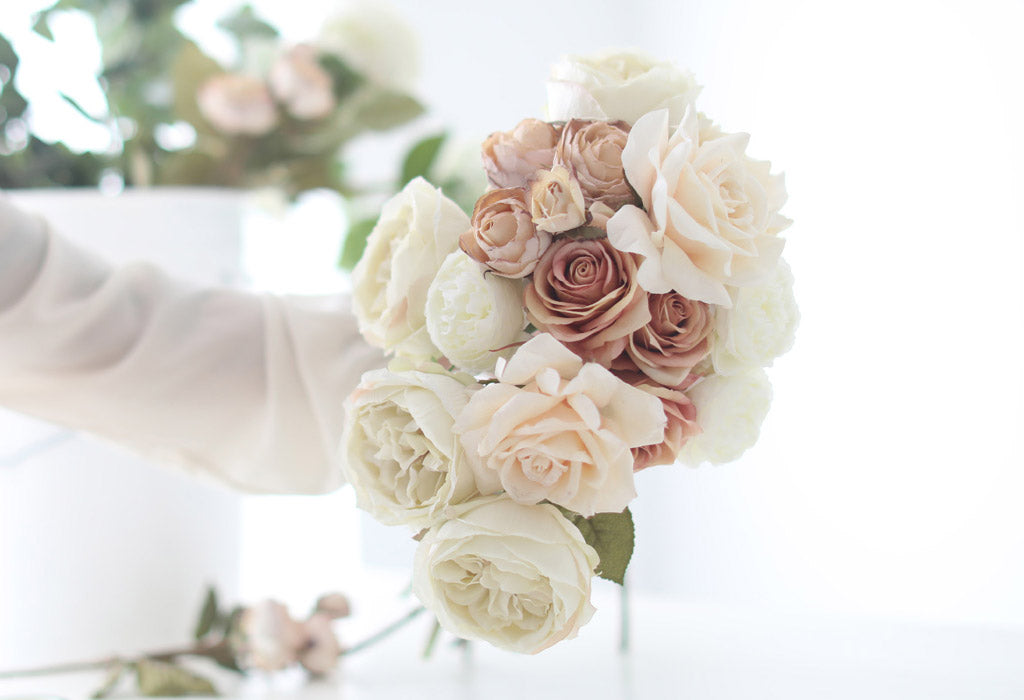 Artificial Flowers Wedding Bouquet Tutorial