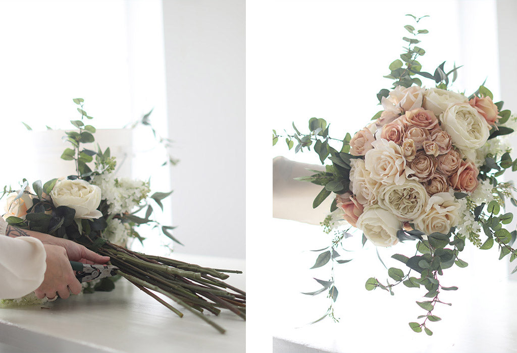 DIY Artificial Flower Wedding Bouquet