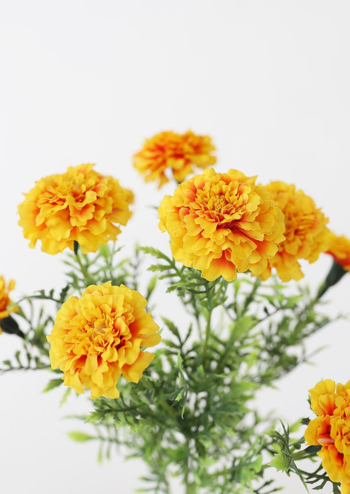 Silk Marigold Bush Artificial Marigold Flowers Afloral Com
