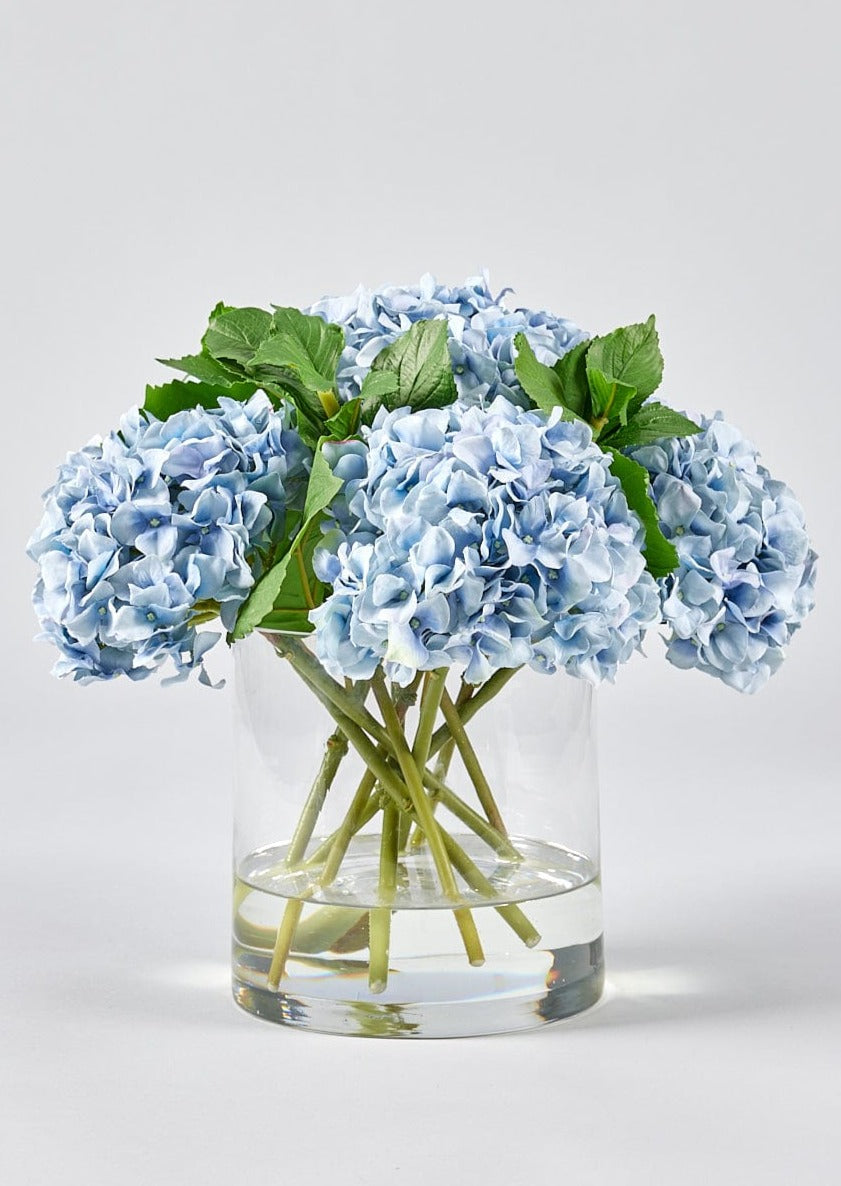Hydrangea Arrangement In Vase | Elevated Faux Flowers At Afloral.Com
