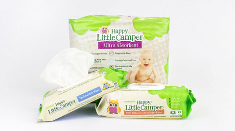 Happy Little Camper Diapers and Wipes