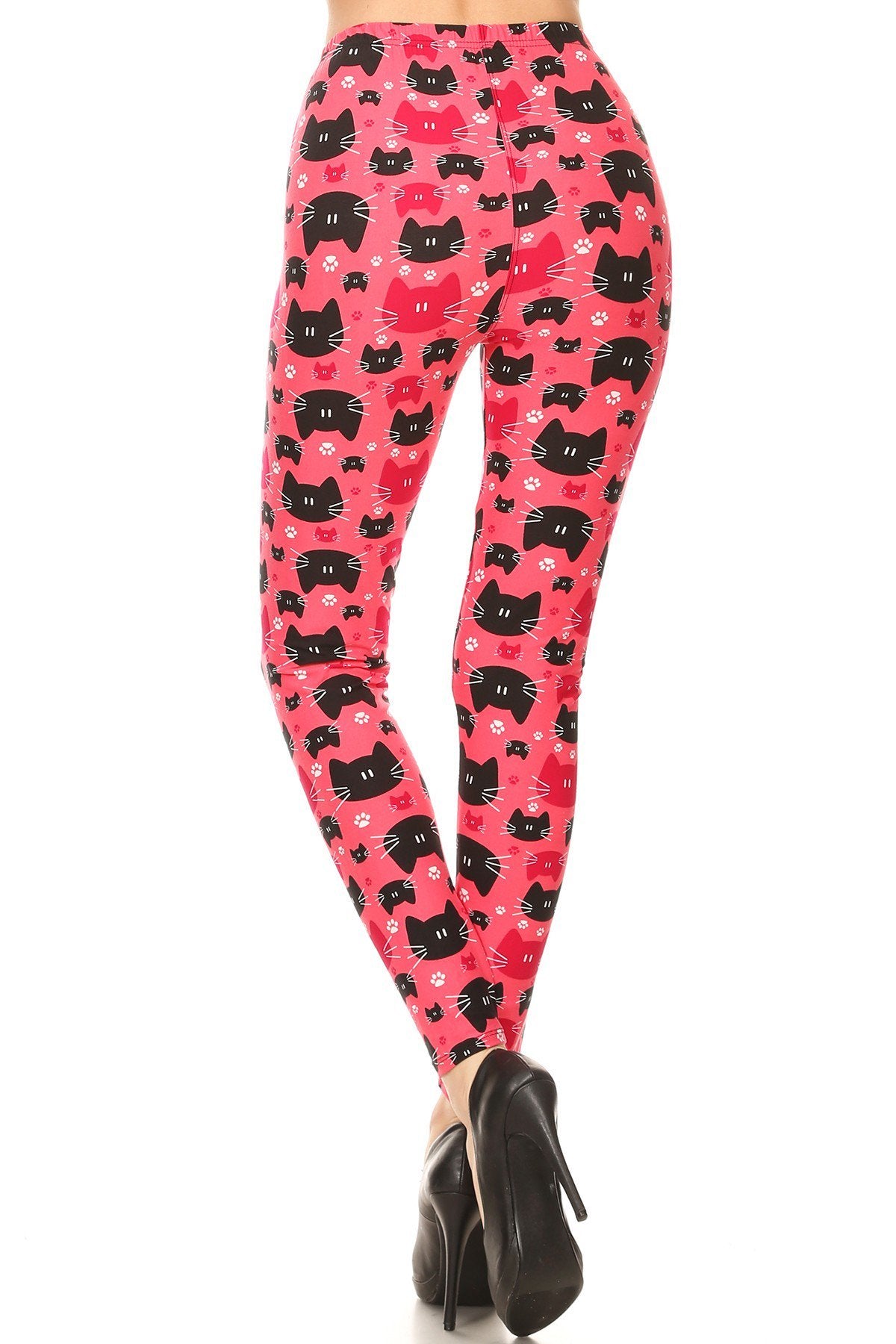 Women's Regular colorful Cat Faces Pattern Printed Leggings– iZZYZX