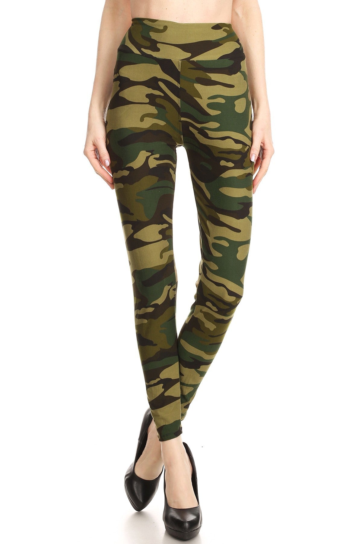 Women Regular High Waist Camouflage Military Printed Yoga Work Out Pan ...