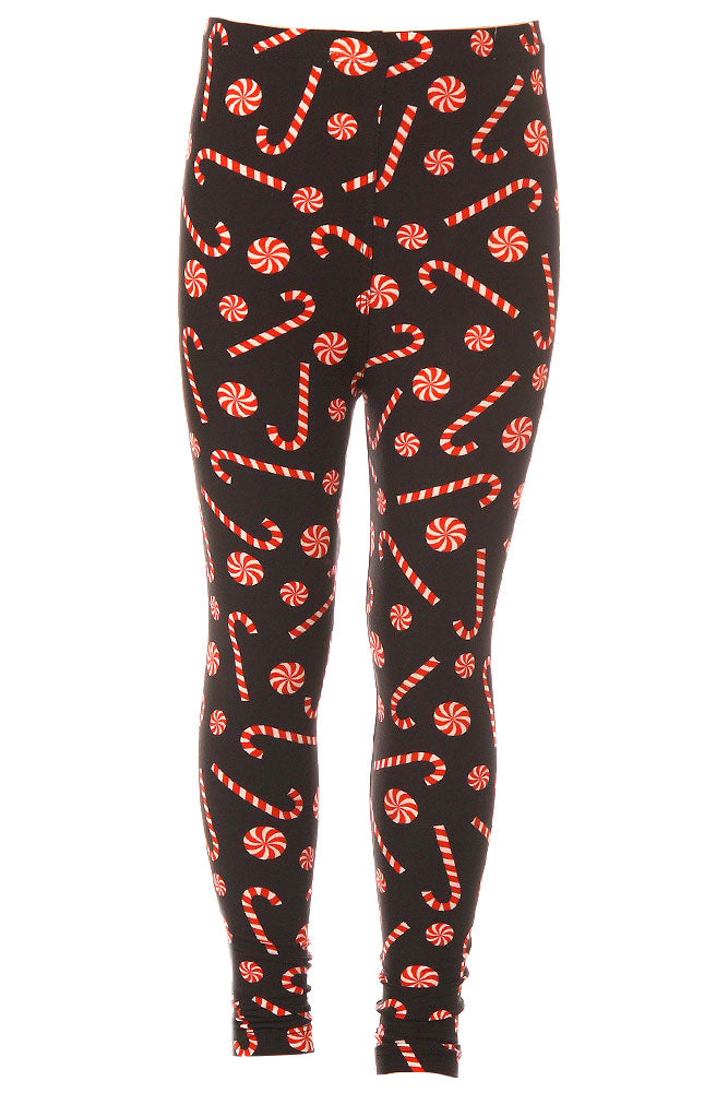 girls candy cane leggings