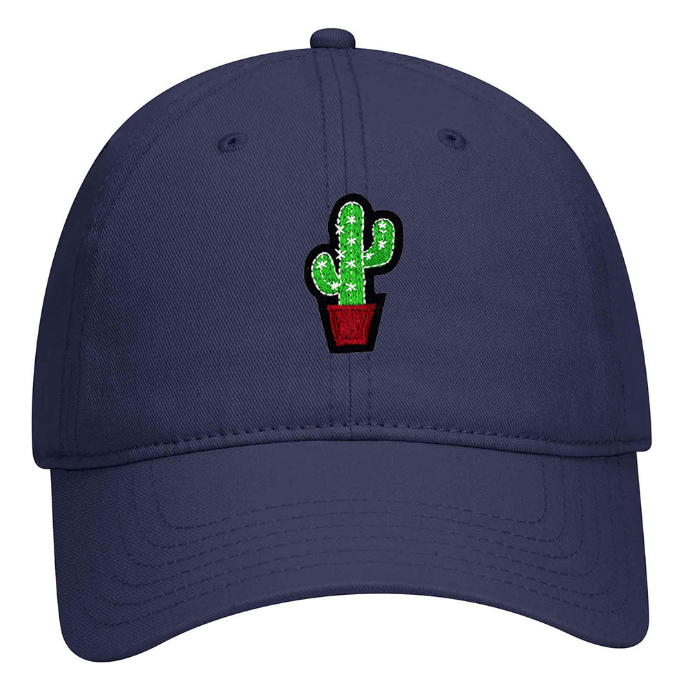 Cactus Embroidered Patch Pastel Tone Garment Washed Superior Cotton Twill Dad Hat - For Women and Me