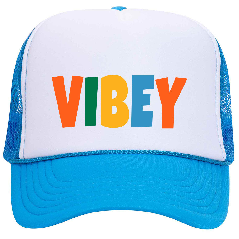 Vibey Suede Like Feel Textured Printed Neon 5 Panel High Crown Foam Mesh Back Trucker Hat - For Men 