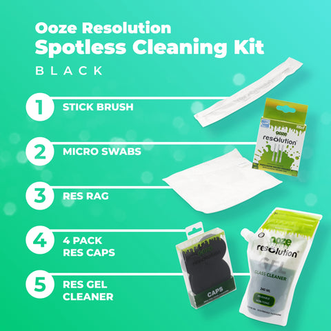 A list of all the items included in the Spotless Cleaning Kit