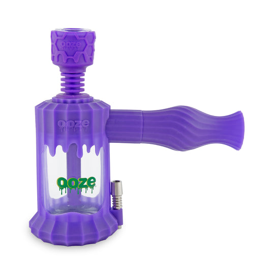 Ooze Hyborg Silicone Glass 4-in-1 Hybrid Water Pipe and Dab Straw – Green  Glow