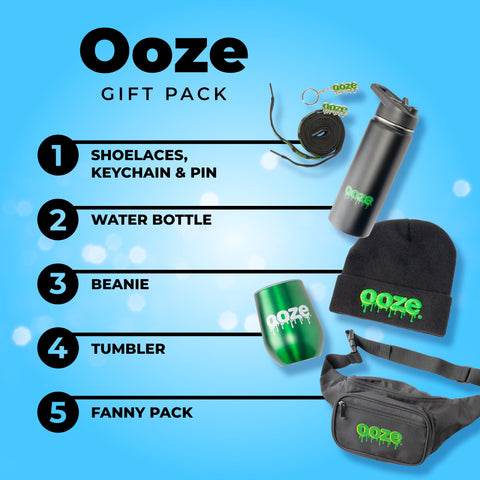 A list of the items included in the Ooze Gift Pack bundle