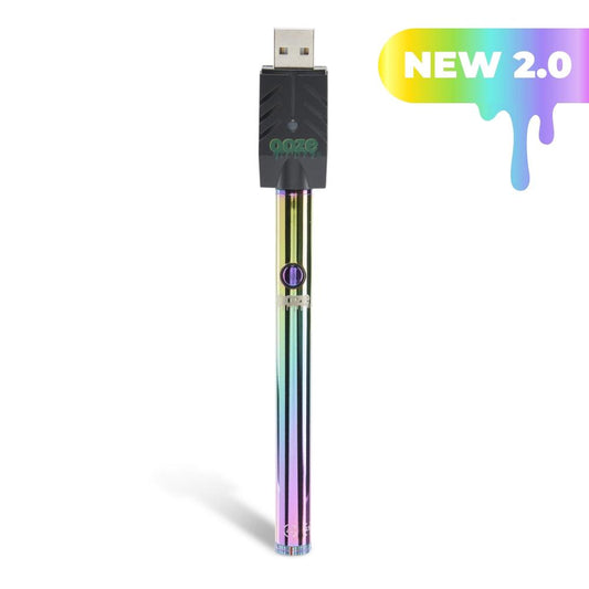 Ooze Rainbow Quad 510 Thread 500 mAh Square Vape Pen Battery + USB Charger