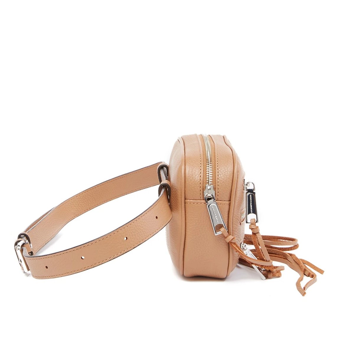Rebecca Minkoff 3 Zip Leather Belt Fanny pack Bag DESERT TAN – Pit-a ...