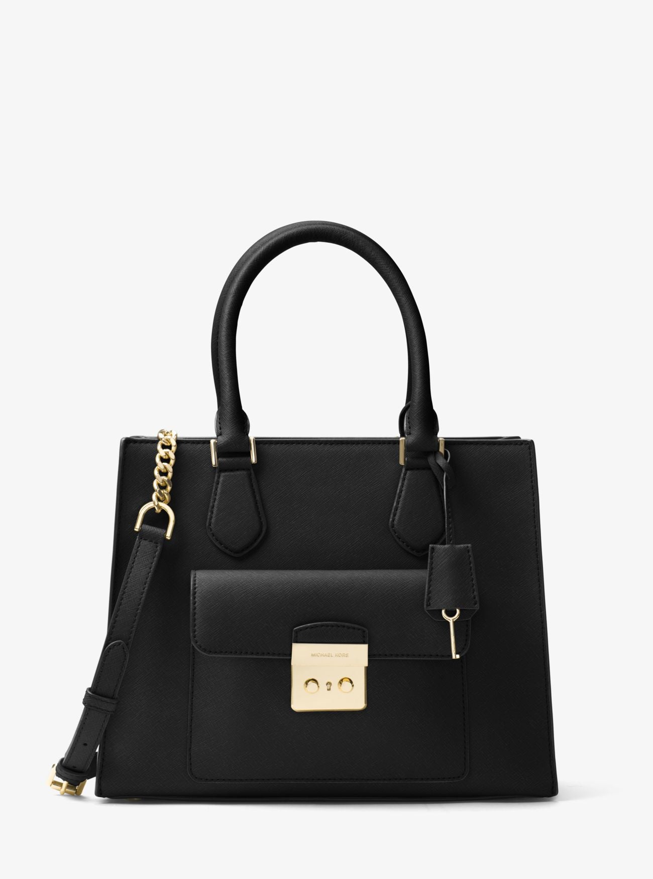 michael kors black saffiano leather tote