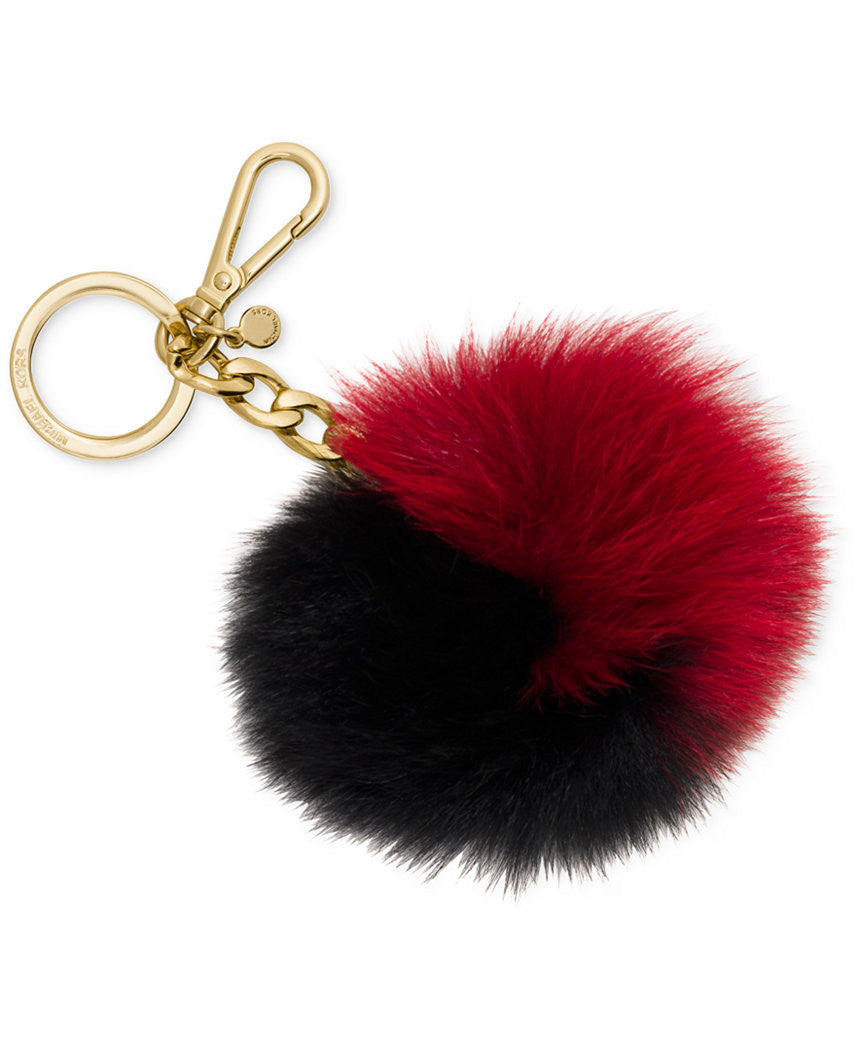 michael kors fur pom pom keychain