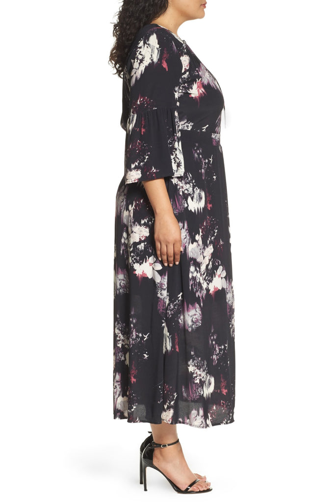 Sejour Bell Sleeve A-Line Maxi Dress (Plus Size) – Pit-a-Pats.com