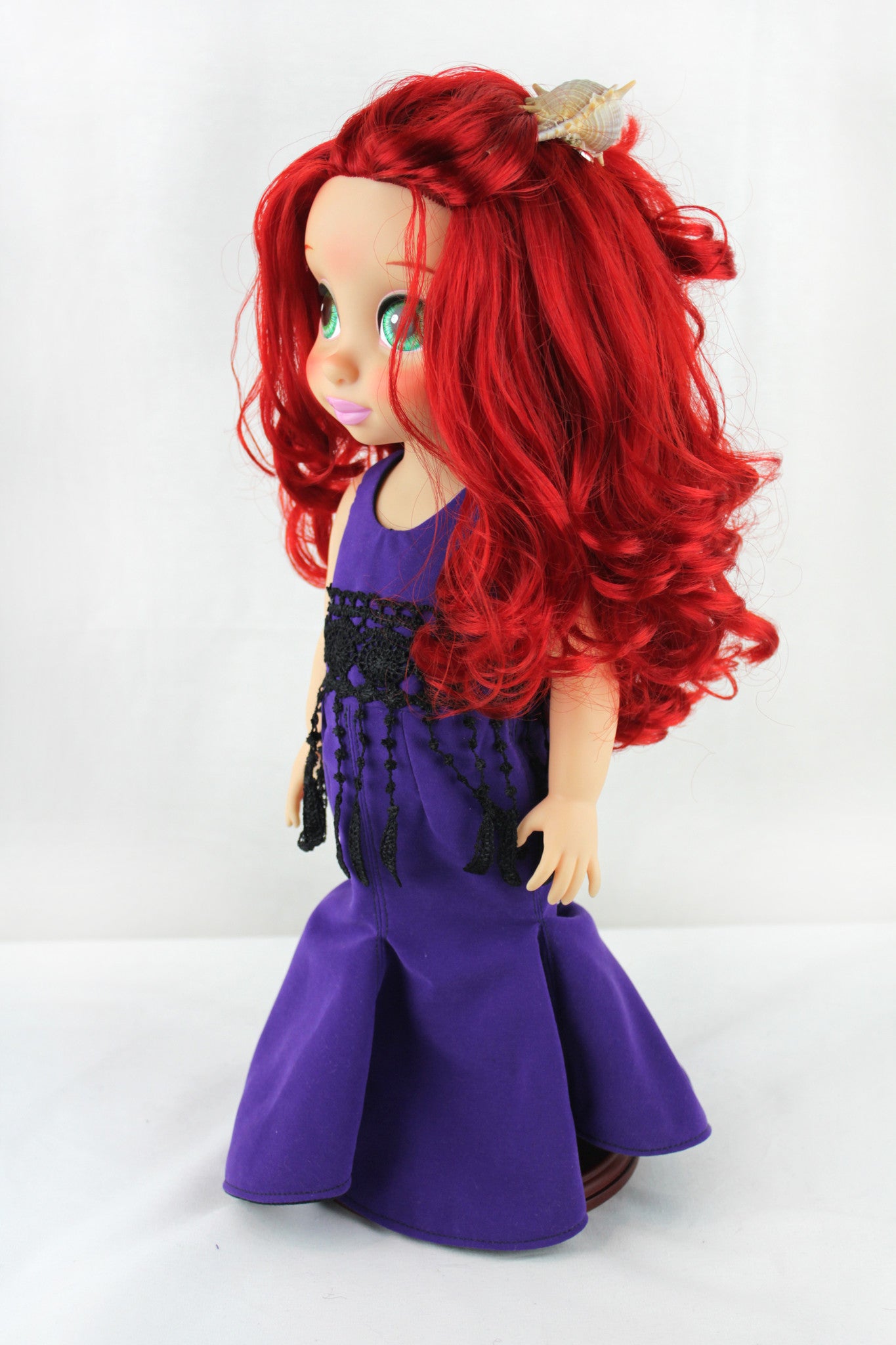 ariel in purple dress