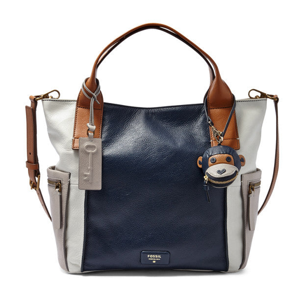 fossil navy bag