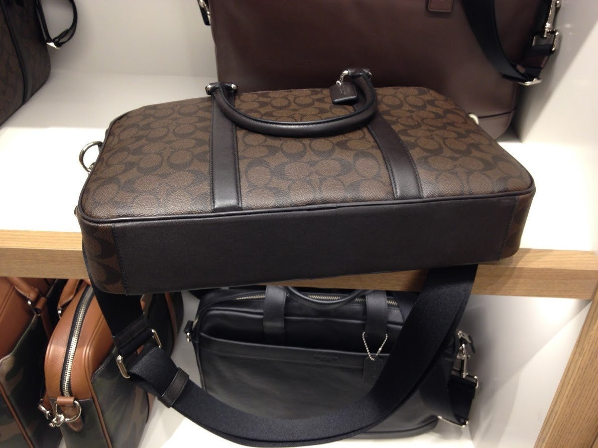 coach perry slim briefcase