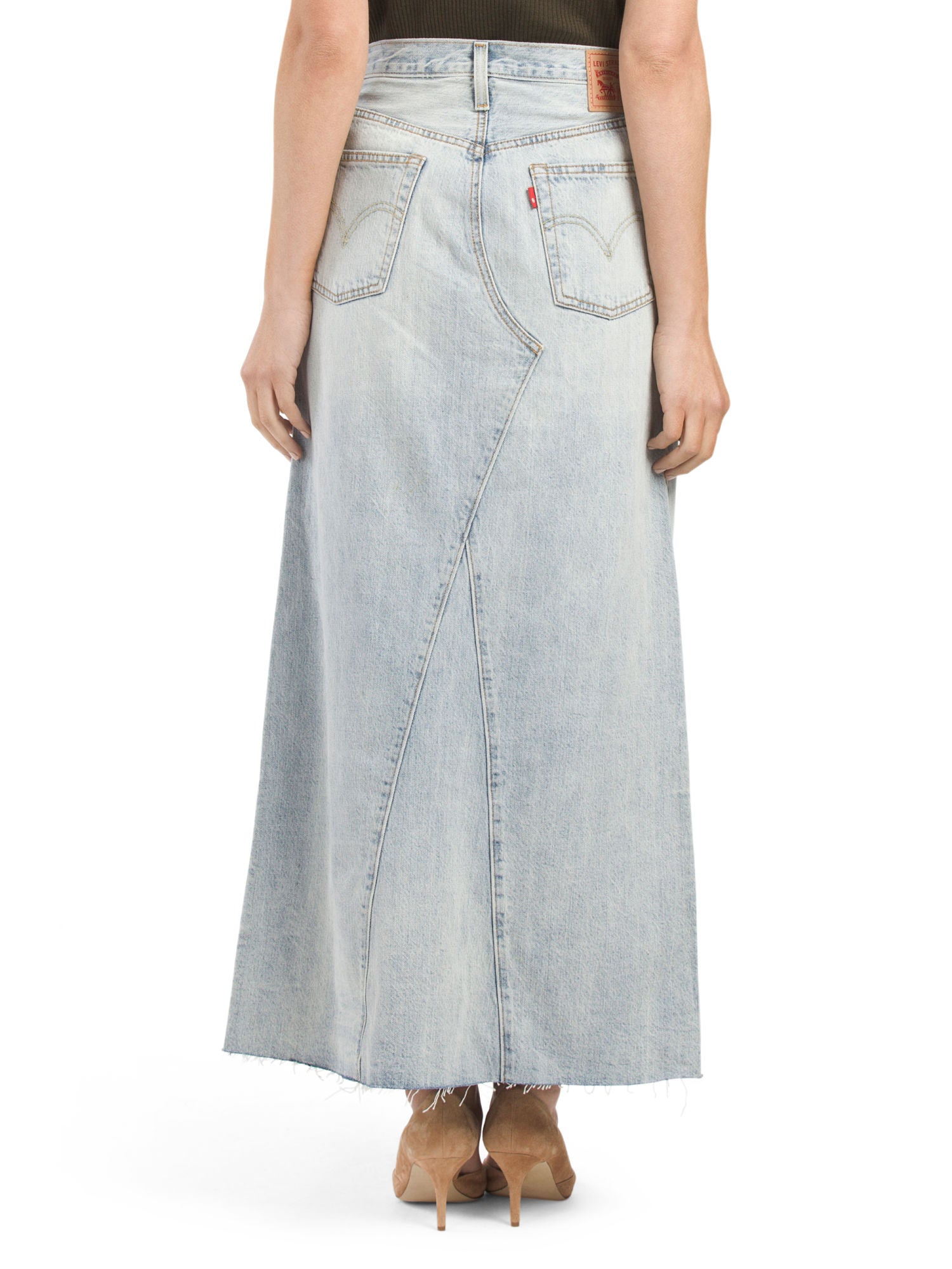 levis denim maxi skirt