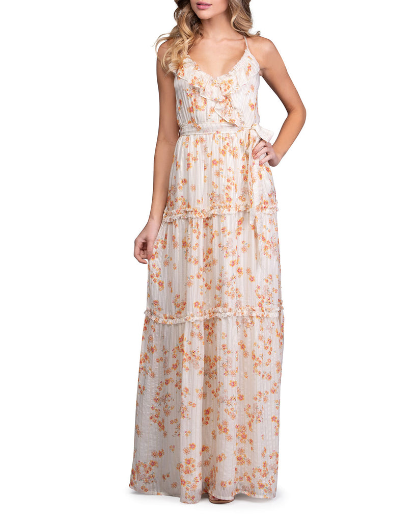 A La Plage Floral Strappy Tiered Maxi Dress – Pit-a-Pats.com