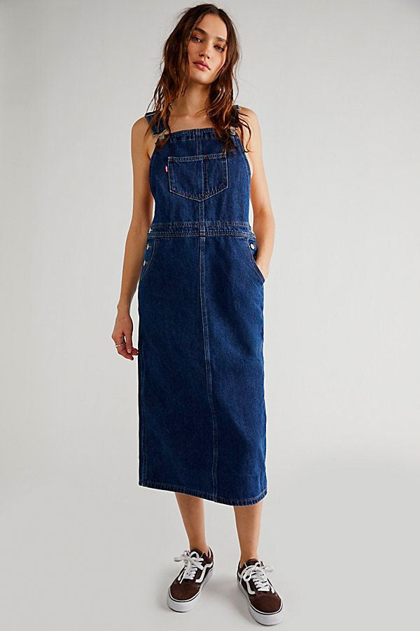 LEVI'S® Hendrix Overalls Jumper denim dress in blue – 