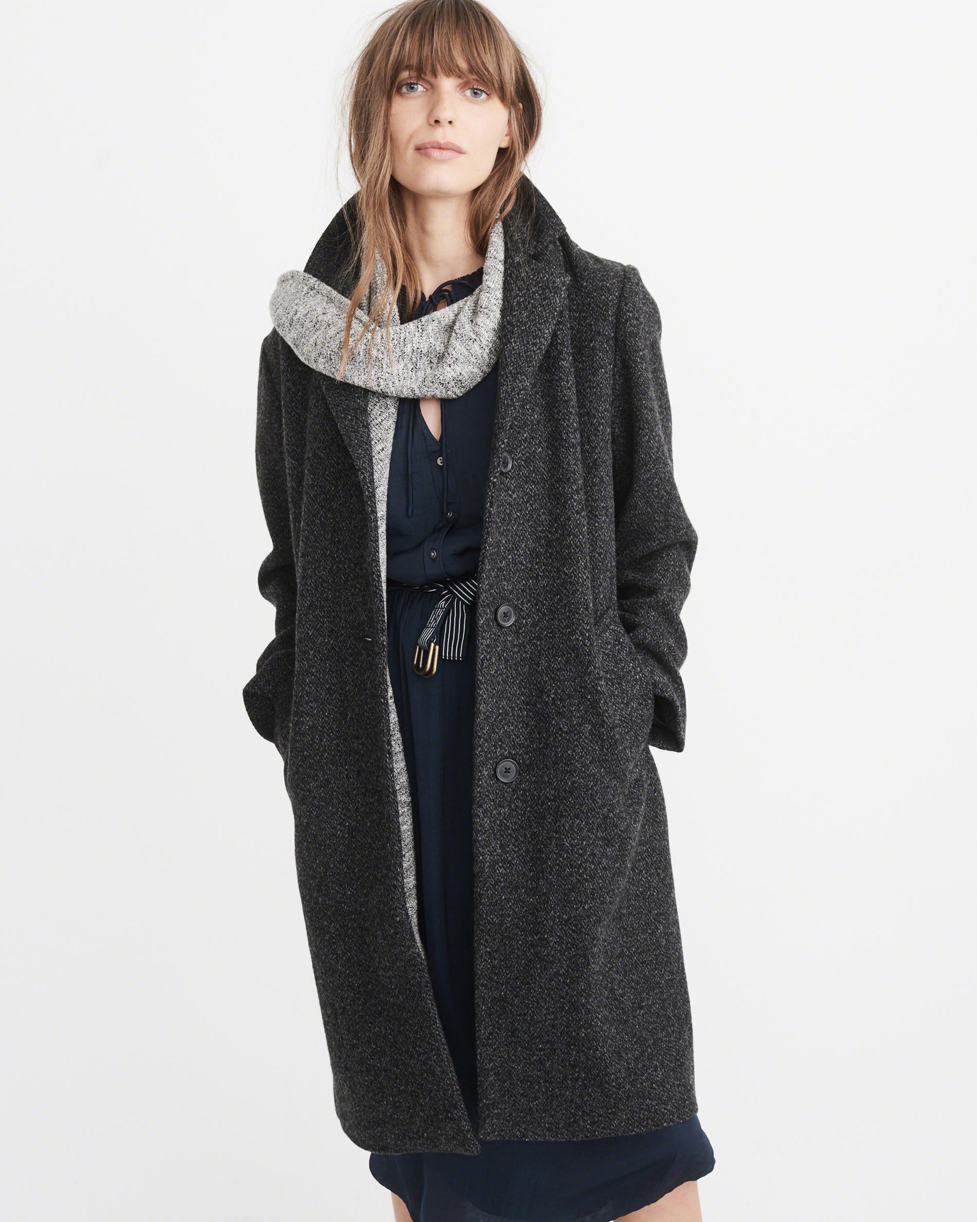 abercrombie wool blend overcoat
