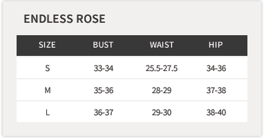 Endless Rose Size Chart