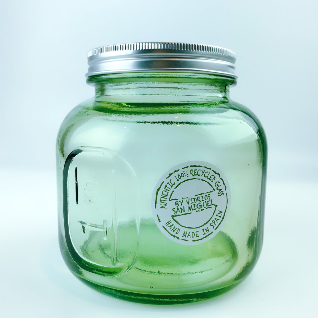 Vidrios San Miguel - Recycled Glass Salad to Go Jars - exist green