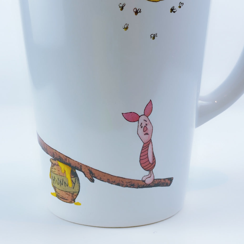 Disney Winnie the Pooh Honey Pot Ladder Latte Long Sleek Ceramic Mug C ...