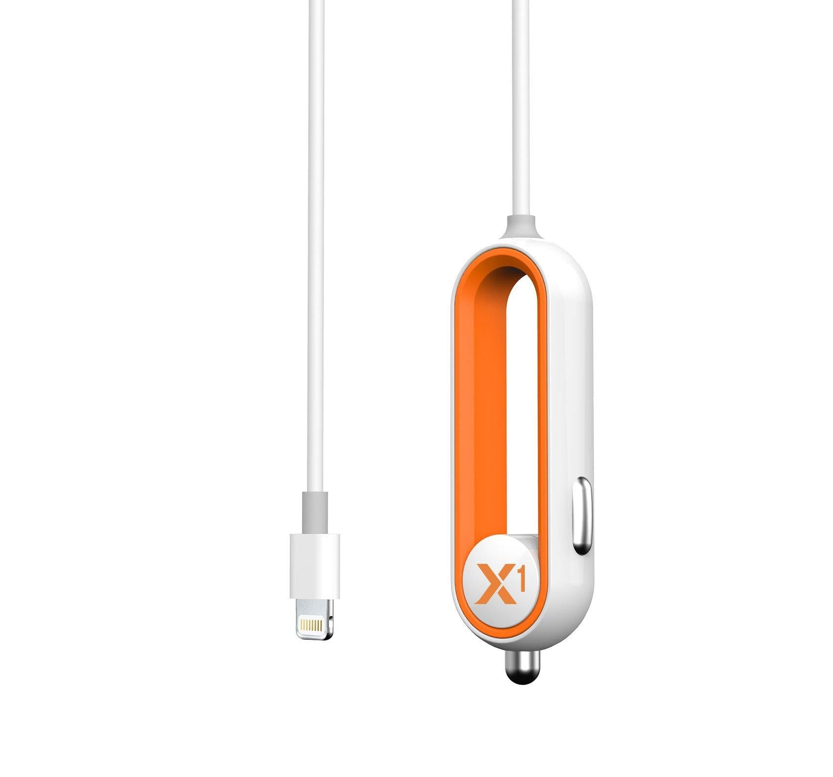 X1 Car Charger With Lightning Connector - Orange
