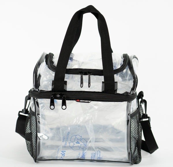 Amaro Premium 0.55 mm Clear Dual Compartments High Tower Lunch Bag ...