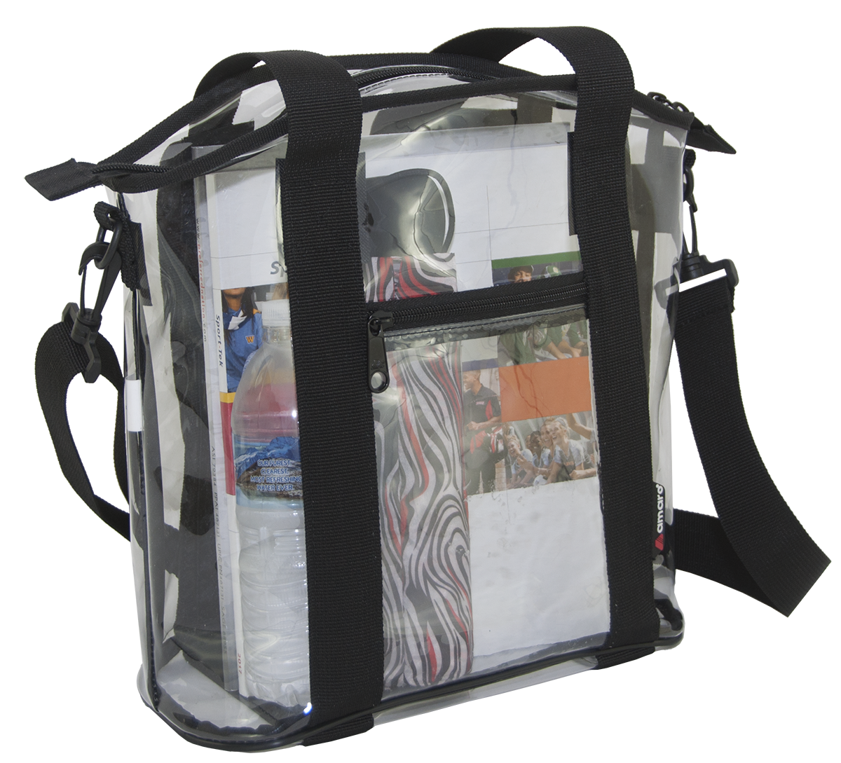 Amaro Premium Clear Stadium Tote Bag (Small) 12&quot; x 11&quot; x 6&quot; – little Bags planet