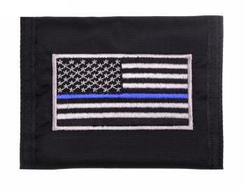 Rothco Thin Blue Line Flag Nylon Commando Wallet