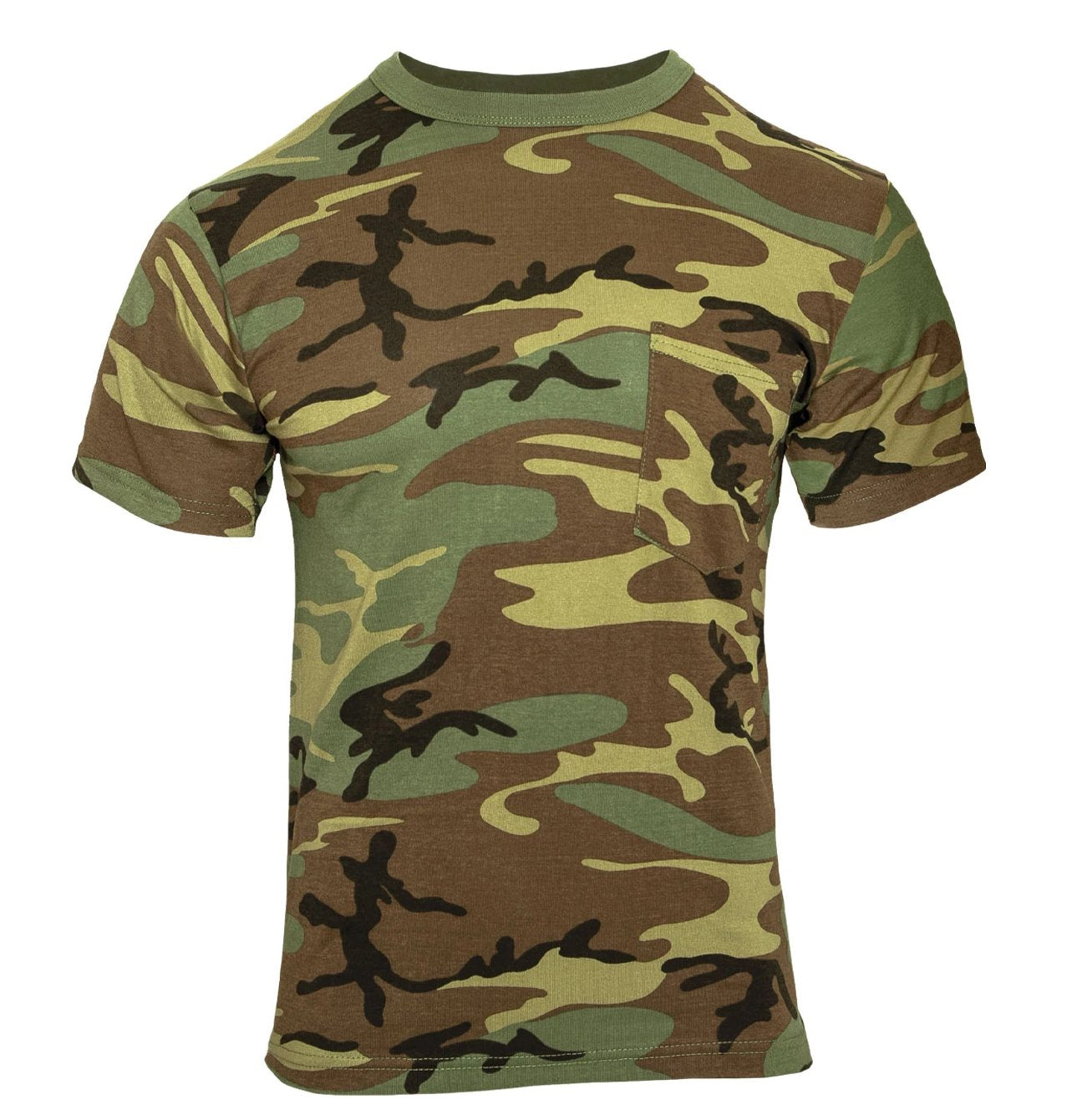 Rothco Woodland Camo T-Shirt w/ Pocket