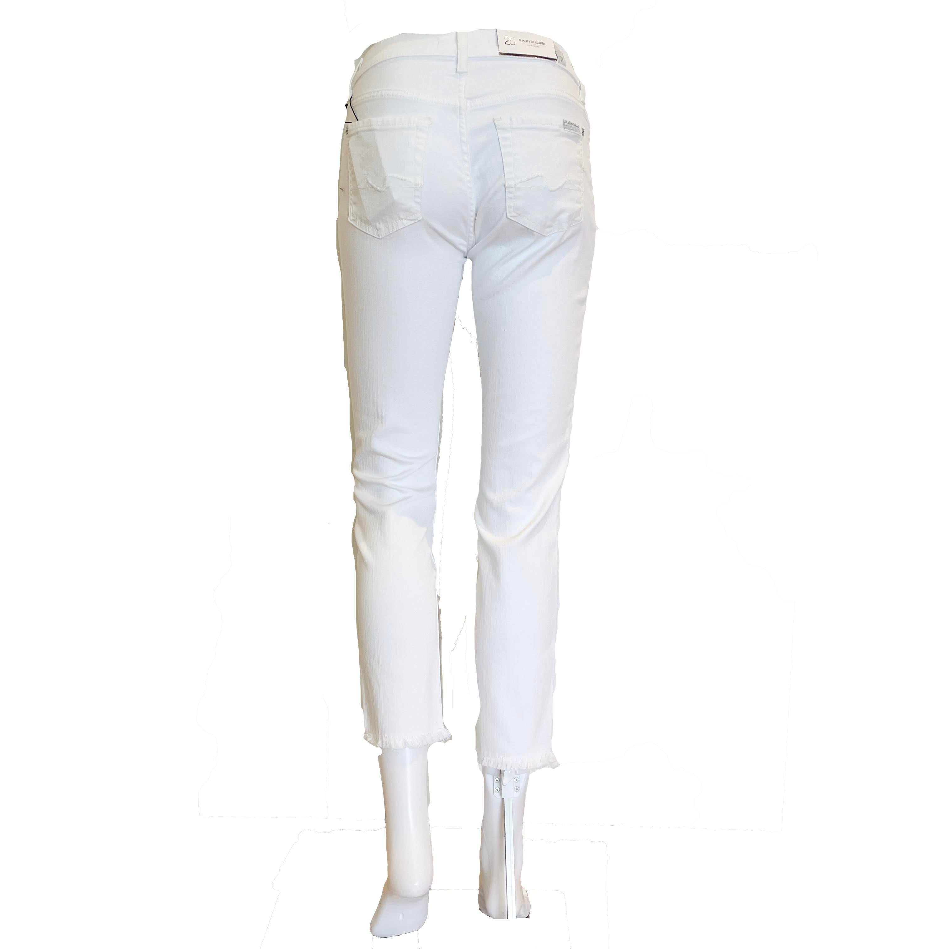 Roxanne Ankle Skinny Jeans | White with Star Detail