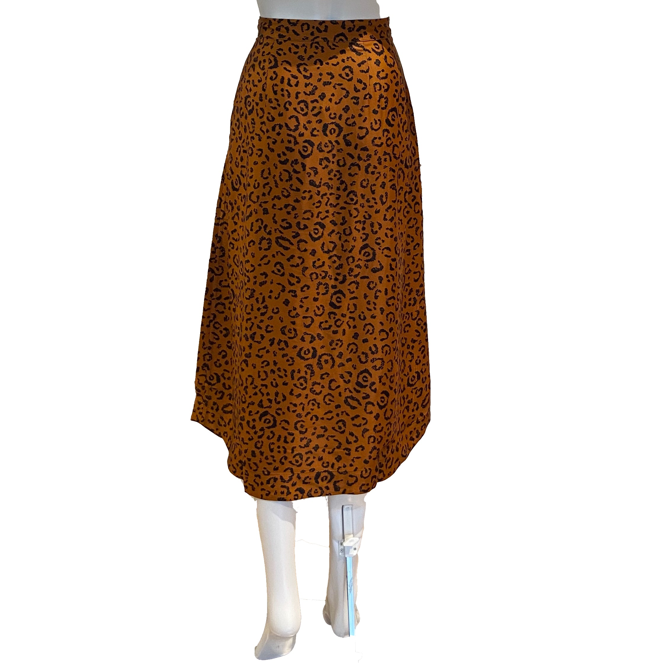 Leopard Texture Midi Skirt