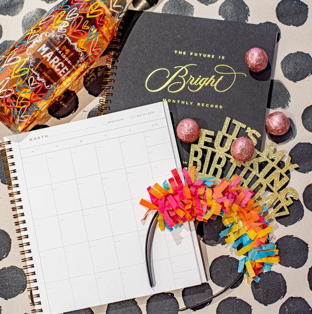 Future is Bright Monthly Planner | Black
