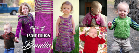 40% off Kids Bundle, get Sibling Revelry Cardigan, Sibling Revelry Pullover, Delilah, Carmadine and Kiruto for 40% off when you buy all 5 patterns in the kids bundle 