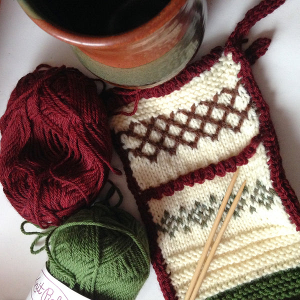 Make a Mug Cozy from a Swatch