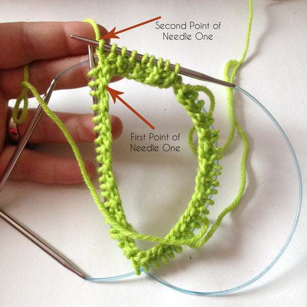 How to knit in the round on two circular needles