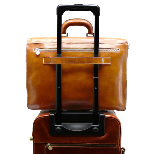 Floto Venezia Italian Leather Briefcase Attache Business Case Men's