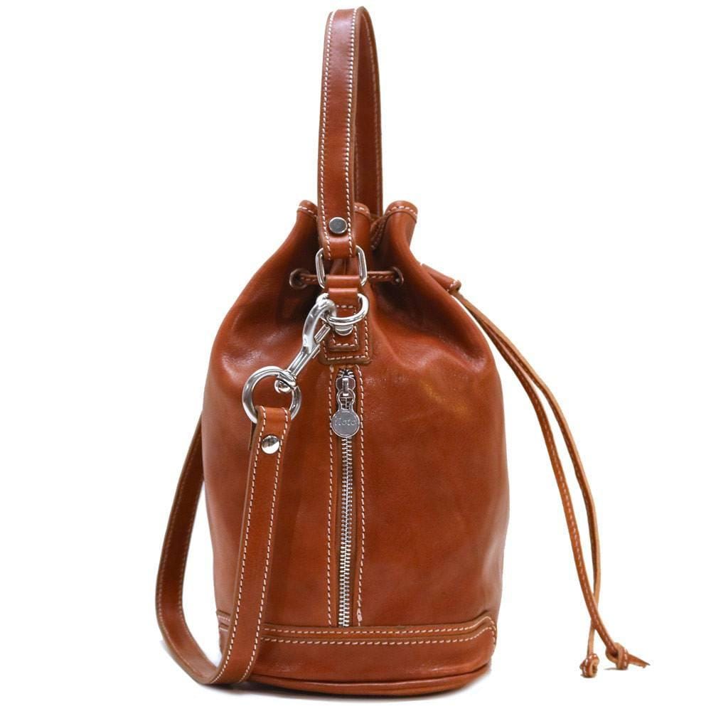 Floto Ciabatta Italian Leather Bucket Satchel Handbag Women's Bag