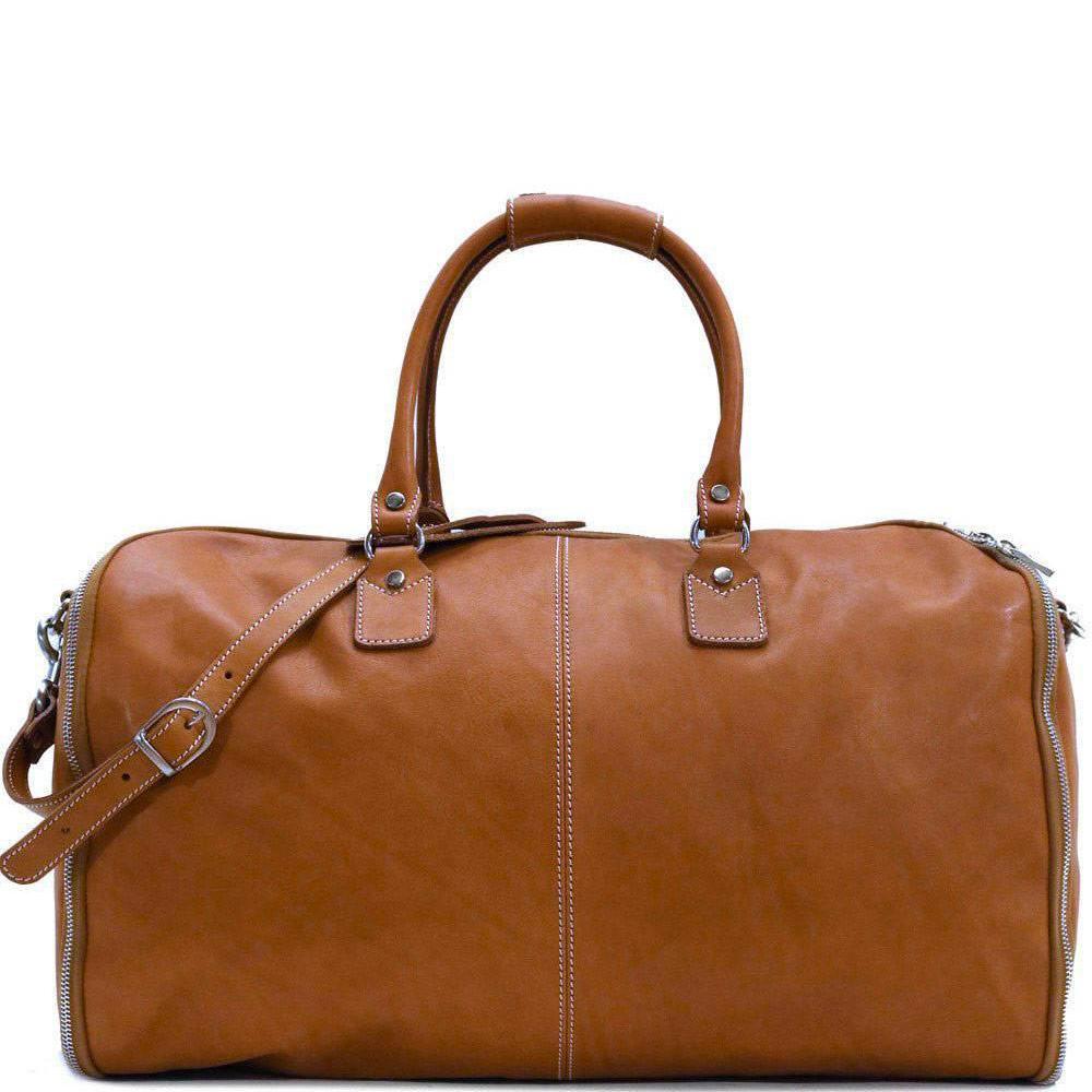 Floto Parma Italian Leather Convertible Garment Duffle Bag Suitcase